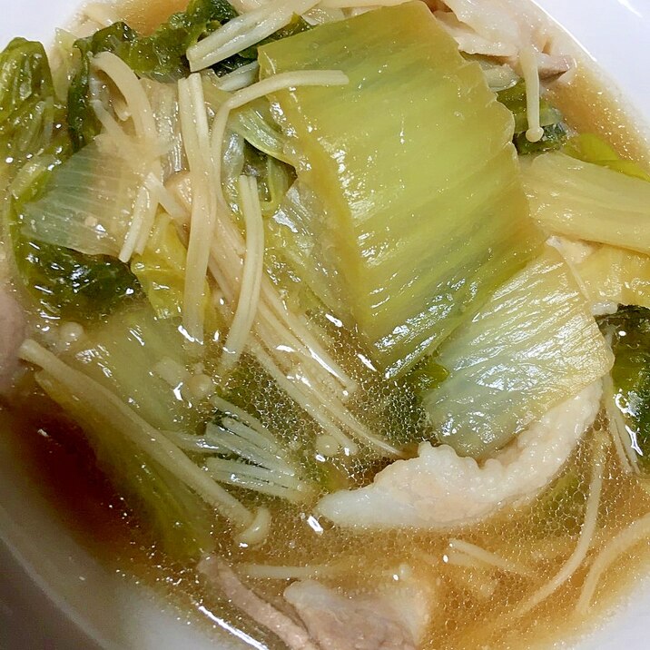 豚と白菜の麺つゆでさっと煮